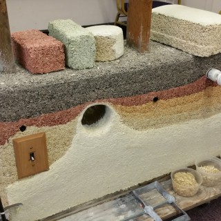 A demonstration model of Hempcrete applications