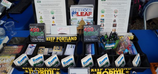 We've got infocards on the law, Keep Portland NORML stickers, and Freedom Leaf Magazines we need you to distribute