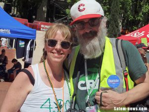 Bonnie King from Salem-News & Michael Bachera (wears at least 10 badges)!